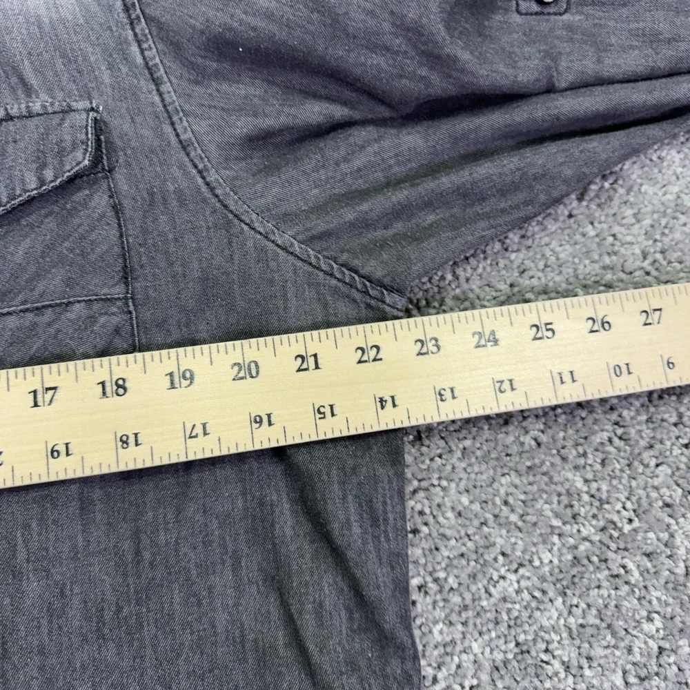 Buffalo David Bitton Shirt Mens XL Gray Long Sleeve Button Up Denim Western